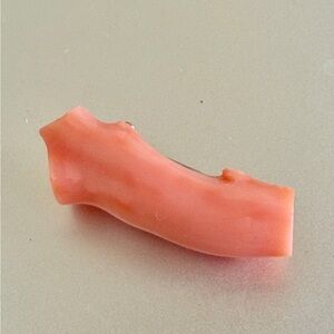 Authentic undyed angel momo Coral Brooch Pin